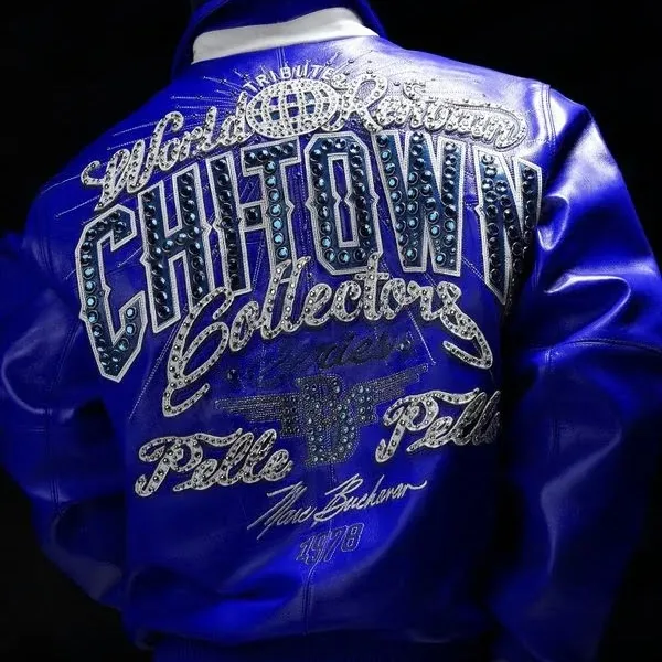Pelle Pelle ChiTown Blue Leather Jacket