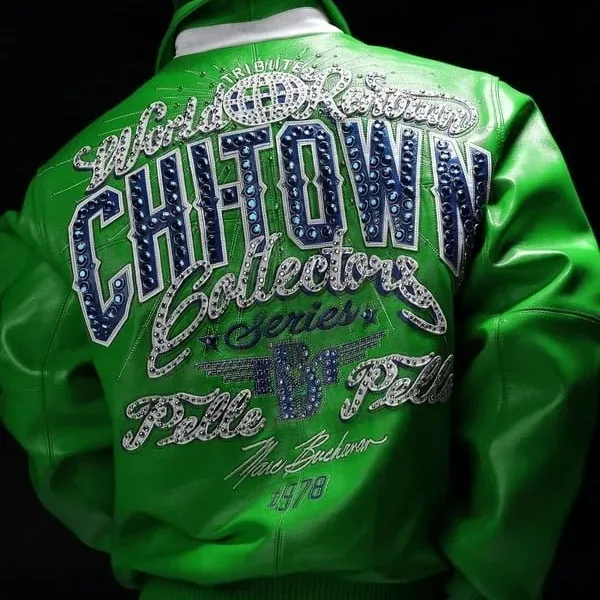 Pelle Pelle ChiTown Green Leather Jacket