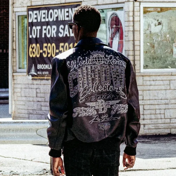 Pelle Pelle Mens Black ChiTown Leather Jacket