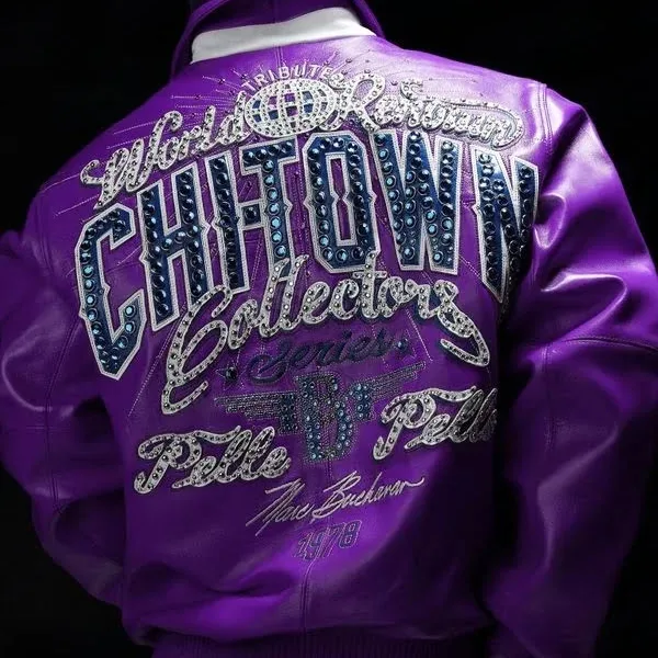 Pelle Pelle ChiTown Purple Leather Jacket