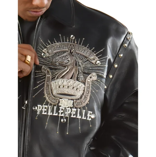 Pelle Pelle Grandmaster Black Plush Leather Jacket
