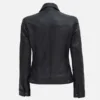 Womens-casual-black-leather-jacket